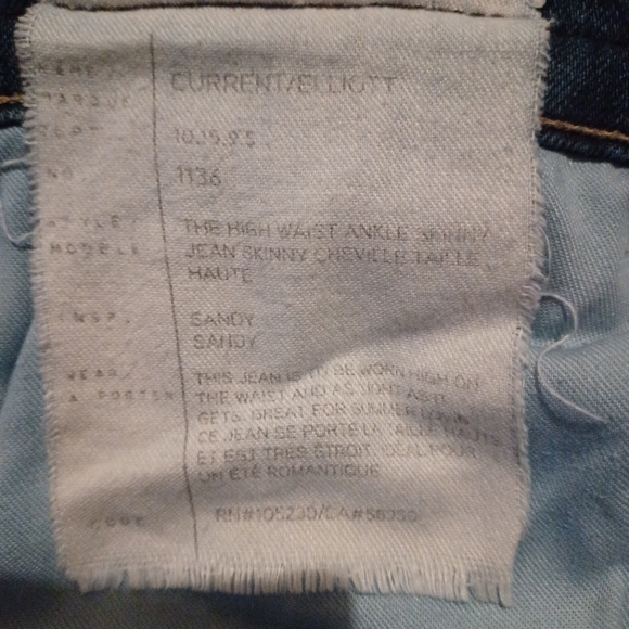 Current Elliott • Sandy High Waist Skinny Jeans • Size 32 • Medium Wash - Picture 6 of 9